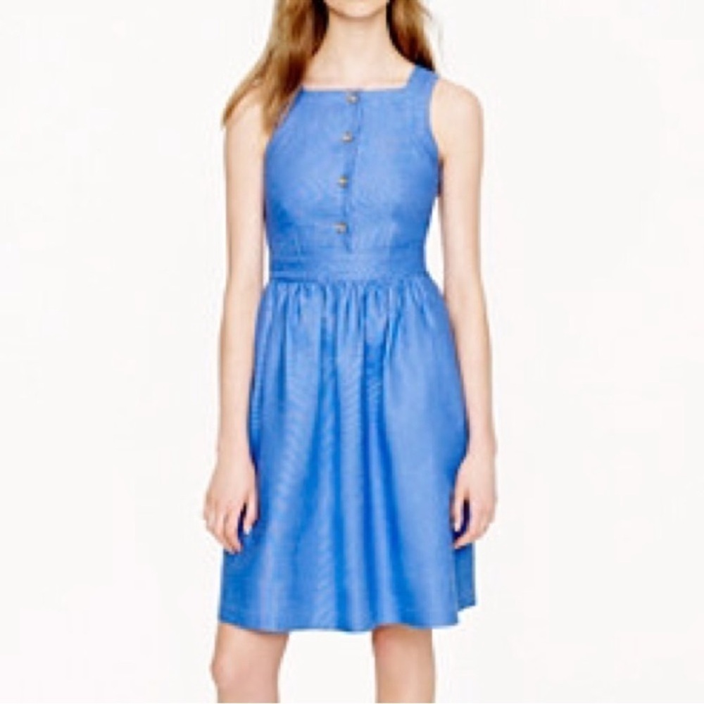 J Crew Size 2 Apron Button Down Dress Sleeveless